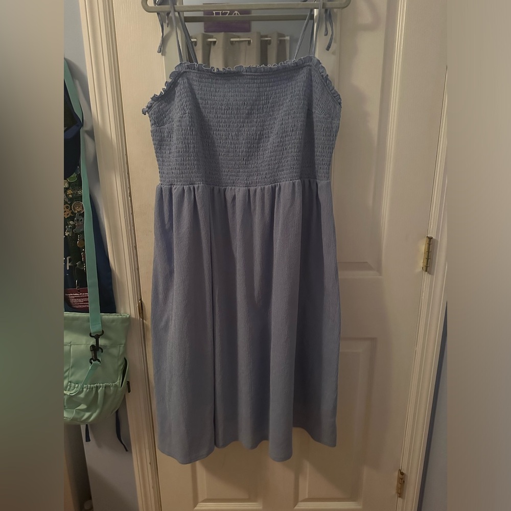 H&M Divided Sky Blue Ruffle Dress